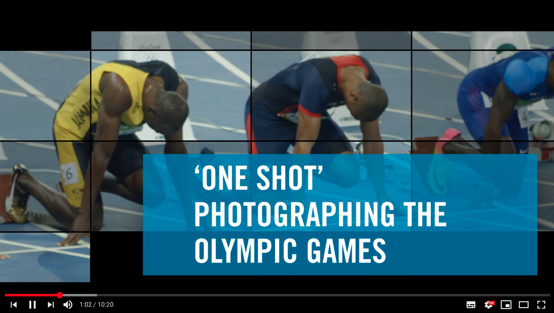 sportovní fotograf, přprav ana olympijské hry, one shot