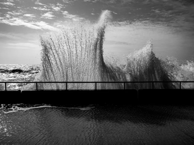 rottingdean, waves, black and white art, bw photography, ocean photography, brighton, sussex,