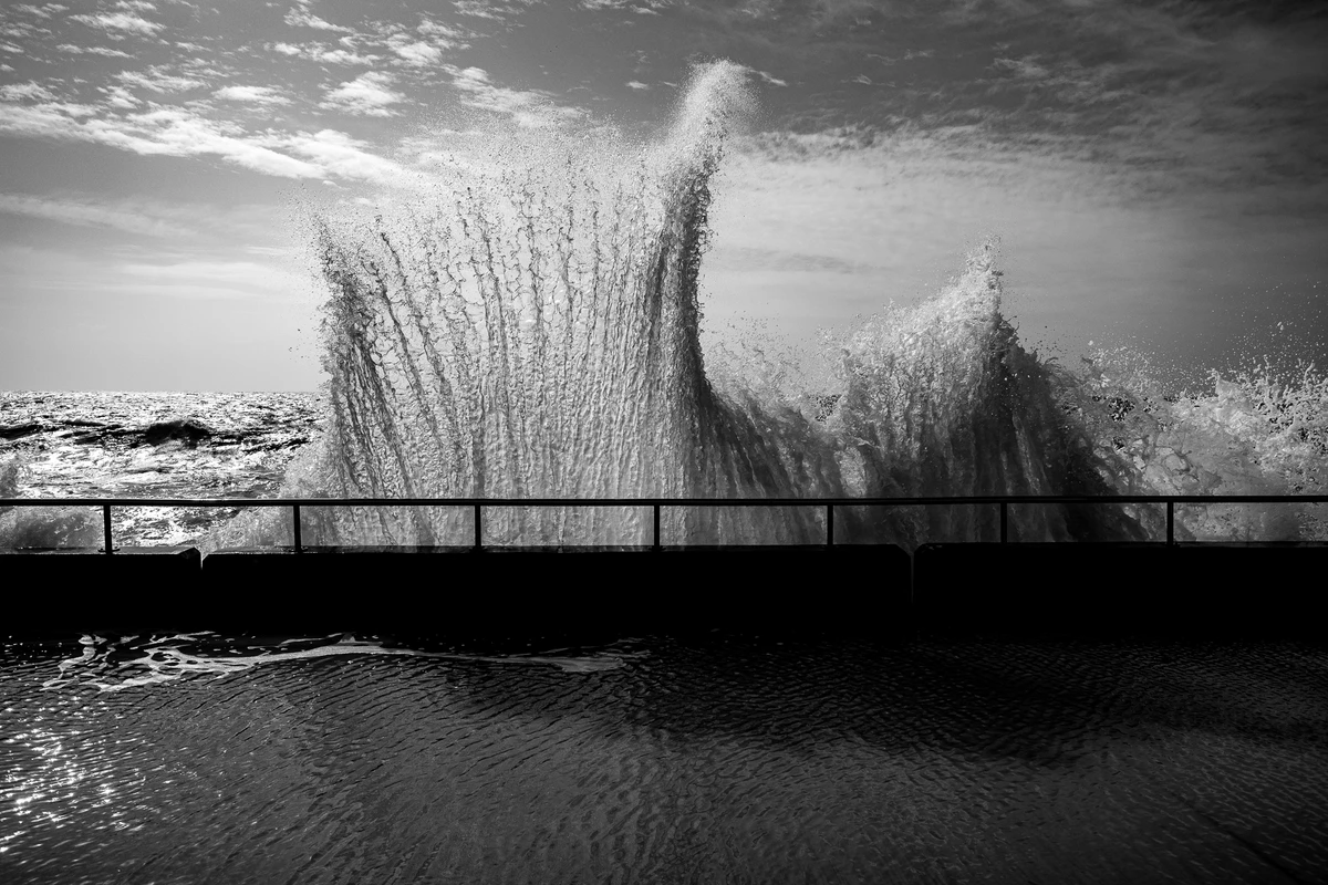 rottingdean, waves, black and white art, bw photography, ocean photography, brighton, sussex,