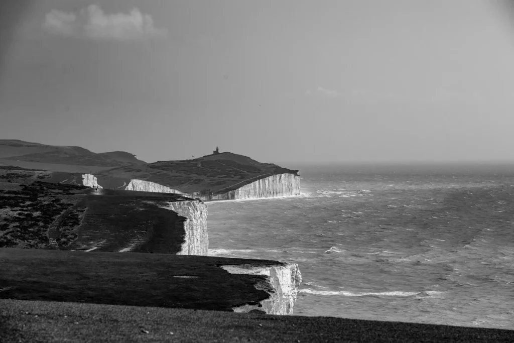 brighton, hove, sussex, united kingdom, east dean, rottingdean. seven sisters, 7sisters, street photography , landscape photography, bw, belle tout, birling gap,